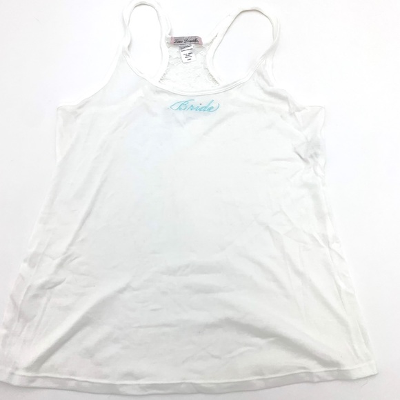 Linea Donatella Tops - 4/$25 Bride White Tank Top Lace Large NEW